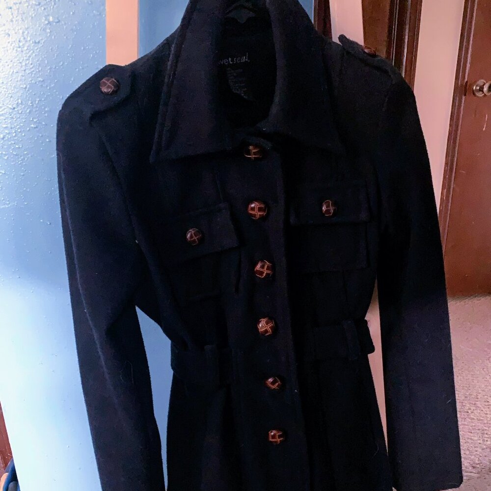 Wet Seal navy blue women's M peacoat